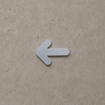 DUROSIGN ARROW - STAINLESS STEEL HAIRLINE FINISH CUTOUT WITH ACRYLIC BACKING