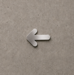 DUROSIGN ARROW - STAINLESS STEEL HIGH GLOSS FINISH CUTOUT WITH ACRYLIC BACKING