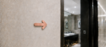 DUROSIGN ARROW - STAINLESS STEEL ROSE GOLD BRUSH FINISH CUTOUT WITH  ACRYLIC BACKING