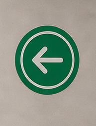 DUROSIGN ARROW IN ROUND SHAPE PARKING-SIGN | 5MM PVC WITH RETRO REFLECTIVE GRAPHICS | HIGH RESOLUTION PRINT GRAPHICS |  STRONG MOUNTING | SCREWS PROVIDED | OUTDOOR | INDOOR | WALL | MOUNT | PARKING-SIGN BY DUROSIGN