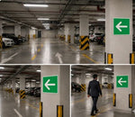 DUROSIGN ARROW IN SQAURE SHAPE PARKING-SIGN | 5MM PVC WITH RETRO REFLECTIVE GRAPHICS | HIGH RESOLUTION PRINT GRAPHICS |  STRONG MOUNTING | SCREWS PROVIDED | OUTDOOR | INDOOR | WALL | MOUNT | PARKING-SIGN BY DUROSIGN