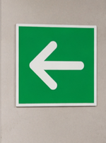 DUROSIGN ARROW IN SQAURE SHAPE PARKING-SIGN | 5MM PVC WITH RETRO REFLECTIVE GRAPHICS | HIGH RESOLUTION PRINT GRAPHICS |  STRONG MOUNTING | SCREWS PROVIDED | OUTDOOR | INDOOR | WALL | MOUNT | PARKING-SIGN BY DUROSIGN