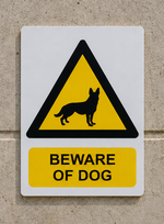 DUROSIGN BEWARE OF DOG | 5 MM ACRYLIC SIGN | HIGH RESOLUTION PRINT MEDIA | STRONG MOUNTING | SELF ADHESIVE | OUTDOOR | INDOOR | WALL | SIGN BY DUROSIGN