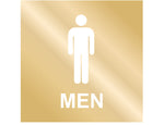 DUROSIGN WASHROOM SIGN FOR MEN - STAINLESS STEEL GOLD HIGH GLOSS FINISH