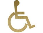 DUROSIGN WASHROOM SIGN FOR DISABLE - STAINLESS STEEL GOLD BRUSH FINISH CUTOUT WITH ACRYLIC BACKING