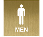 DUROSIGN WASHROOM SIGN  FOR MEN - STAINLESS STEEL GOLD BRUSH FINISH