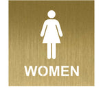 DUROSIGN WASHROOM SIGN  FOR WOMEN - STAINLESS STEEL GOLD BRUSH FINISH