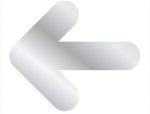 DUROSIGN ARROW - STAINLESS STEEL HIGH GLOSS FINISH CUTOUT WITH ACRYLIC BACKING
