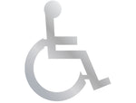 DUROSIGN WASHROOM SIGN FOR DISABLE - STAINLESS STEEL HIGH GLOSS FINISH CUTOUT WITH ACRYLIC BACKING