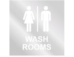 DUROSIGN WASHROOM SIGN FOR UNISEX - STAINLESS STEEL HIGH GLOSS FINISH