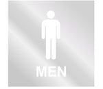 DUROSIGN WASHROOM SIGN FOR MEN - STAINLESS STEEL HIGH GLOSS FINISH