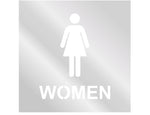 DUROSIGN WASHROOM SIGN FOR WOMEN - STAINLESS STEEL HIGH GLOSS FINISH