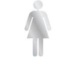 DUROSIGN WASHROOM SIGN FOR WOMEN - STAINLESS STEEL HIGH GLOSS FINISH CUTOUT WITH  ACRYLIC BACKING