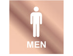 DUROSIGN WASHROOM SIGN FOR MEN - STAINLESS STEEL ROSE GOLD BRUSH FINISH