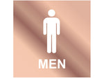 DUROSIGN WASHROOM SIGN FOR MEN - STAINLESS STEEL ROSE GOLD HIGH GLOSS FINISH