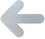 DUROSIGN ARROW - STAINLESS STEEL HAIRLINE FINISH CUTOUT WITH ACRYLIC BACKING