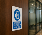 DUROSIGN KEEP YOUR CELL PHONE ON SILENT MODE | 5 MM ACRYLIC SIGN | HIGH RESOLUTION PRINT MEDIA | STRONG MOUNTING | SELF ADHESIVE | OUTDOOR | INDOOR | WALL | SIGN BY DUROSIGN