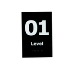 DUROSIGN LEVEL INDICATOR WITH PICTOGRAM BRAILLE SIGN | 5 MM ACRYLIC SIGN | HIGH RESOLUTION PRINT MEDIA | STRONG MOUNTING | SELF ADHESIVE | OUTDOOR | INDOOR | WALL | BRAILLE SIGN BY DUROSIGN