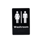 DUROSIGN UNISEX WASHROOM WITH PICTOGRAM BRAILLE SIGN | 5 MM ACRYLIC SIGN | HIGH RESOLUTION PRINT MEDIA | STRONG MOUNTING | SELF ADHESIVE | OUTDOOR | INDOOR | WALL | BRAILLE SIGN BY DUROSIGN