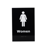 DUROSIGN WOMEN WASHROOM WITH PICTOGRAM BRAILLE SIGN | 5 MM ACRYLIC SIGN | HIGH RESOLUTION PRINT MEDIA | STRONG MOUNTING | SELF ADHESIVE | OUTDOOR | INDOOR | WALL | BRAILLE SIGN BY DUROSIGN