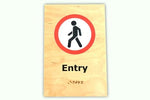 DUROSIGN ENTRY WITH PICTOGRAM ECO-FRIENDLY-SIGN | 6MM WOODEN FINISH MATERIAL | HIGH RESOLUTION PRINT GRAPHICS | STRONG MOUNTING | SELF ADHESIVE | OUTDOOR | INDOOR | WALL | ECO-FRIENDLY-SIGN BY DUROSIGN