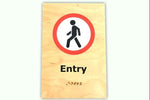 DUROSIGN ENTRY WITH PICTOGRAM ECO-FRIENDLY-SIGN | 6MM WOODEN FINISH MATERIAL | HIGH RESOLUTION PRINT GRAPHICS | STRONG MOUNTING | SELF ADHESIVE | OUTDOOR | INDOOR | WALL | ECO-FRIENDLY-SIGN BY DUROSIGN