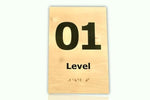 DUROSIGN LEVEL INDICATION WITH PICTOGRAM ECO-FRIENDLY-SIGN | 6MM WOODEN FINISH MATERIAL | HIGH RESOLUTION PRINT GRAPHICS | STRONG MOUNTING | SELF ADHESIVE | OUTDOOR | INDOOR | WALL | ECO-FRIENDLY-SIGN BY DUROSIGN