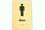 DUROSIGN MEN WITH PICTOGRAM ECO-FRIENDLY-SIGN | 6MM WOODEN FINISH MATERIAL | HIGH RESOLUTION PRINT GRAPHICS | STRONG MOUNTING | SELF ADHESIVE | OUTDOOR | INDOOR | WALL | ECO-FRIENDLY-SIGN BY DUROSIGN