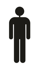 DUROSIGN MEN PICTOGRAM CUTOUT | 5 MM ACRYLIC SIGN | HIGH RESOLUTION PRINT MEDIA | STRONG MOUNTING | SELF ADHESIVE | OUTDOOR | INDOOR | WALL | SIGN