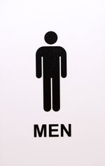 DUROSIGN MEN WITH PICTOGRAM| 5 MM ACRYLIC SIGN | HIGH RESOLUTION PRINT MEDIA | STRONG MOUNTING | SELF ADHESIVE | OUTDOOR | INDOOR | WALL | SIGN