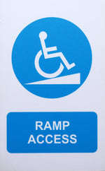 DUROSIGN RAMP ACCESS | 5 MM ACRYLIC SIGN | HIGH RESOLUTION PRINT MEDIA | STRONG MOUNTING | SELF ADHESIVE | OUTDOOR | INDOOR | WALL | SIGN BY DUROSIGN