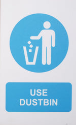 DUROSIGN USE DUSTBIN | 5 MM ACRYLIC SIGN | HIGH RESOLUTION PRINT MEDIA | STRONG MOUNTING | SELF ADHESIVE | OUTDOOR | INDOOR | WALL | SIGN BY DUROSIGN