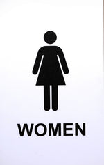 DUROSIGN WOMEN WITH PICTOGRAM | 5 MM ACRYLIC SIGN | HIGH RESOLUTION PRINT MEDIA | STRONG MOUNTING | SELF ADHESIVE | OUTDOOR | INDOOR | WALL | SIGN