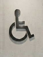 DUROSIGN DISABILLITY PICTOGRAM CUTOUT |  5 MM ACRYLIC SIGN | HIGH RESOLUTION PRINT MEDIA | STRONG MOUNTING | SELF ADHESIVE | OUTDOOR | INDOOR | WALL | SIGN