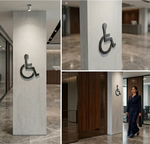 DUROSIGN DISABILLITY PICTOGRAM CUTOUT |  5 MM ACRYLIC SIGN | HIGH RESOLUTION PRINT MEDIA | STRONG MOUNTING | SELF ADHESIVE | OUTDOOR | INDOOR | WALL | SIGN