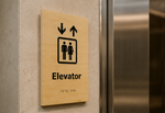 DUROSIGN ELEVATOR  WITH PICTOGRAM ECO-FRIENDLY-SIGN | 6MM WOODEN FINISH MATERIAL | HIGH RESOLUTION PRINT GRAPHICS | STRONG MOUNTING | SELF ADHESIVE | OUTDOOR | INDOOR | WALL | ECO-FRIENDLY-SIGN BY DUROSIGN