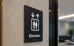 DUROSIGN ELEVATOR  WITH PICTOGRAM BRAILLE SIGN | 5 MM ACRYLIC SIGN | HIGH RESOLUTION PRINT MEDIA | STRONG MOUNTING | SELF ADHESIVE | OUTDOOR | INDOOR | WALL | BRAILLE SIGN BY DUROSIGN