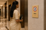 DUROSIGN ENTRY WITH PICTOGRAM ECO-FRIENDLY-SIGN | 6MM WOODEN FINISH MATERIAL | HIGH RESOLUTION PRINT GRAPHICS | STRONG MOUNTING | SELF ADHESIVE | OUTDOOR | INDOOR | WALL | ECO-FRIENDLY-SIGN BY DUROSIGN