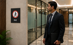 DUROSIGN EXIT WITH PICTOGRAM BRAILLE SIGN | 5 MM ACRYLIC SIGN | HIGH RESOLUTION PRINT MEDIA | STRONG MOUNTING | SELF ADHESIVE | OUTDOOR | INDOOR | WALL | BRAILLE SIGN BY DUROSIGN