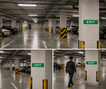 DUROSIGN EXIT PARKING-SIGN | 5MM PVC WITH RETRO REFLECTIVE GRAPHICS | HIGH RESOLUTION PRINT GRAPHICS |  STRONG MOUNTING | SCREWS PROVIDED | OUTDOOR | INDOOR | WALL | MOUNT | PARKING-SIGN BY DUROSIGN