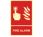 DUROSIGN FIRE ALARM SIGN | 5MM PVC WITH GLOW IN DARK MEDIA HIGH RESOLUTION PRINT MEDIA | STRONG MOUNTING | SELF ADHESIVE | OUTDOOR | INDOOR | WALL | SIGN BY DUROSIGN