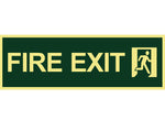 DUROSIGN FIRE EXIT WITH PICTOGRAM | 5MM PVC WITH GLOW IN DARK MEDIA HIGH RESOLUTION PRINT MEDIA | STRONG MOUNTING | SELF ADHESIVE | OUTDOOR | INDOOR | WALL | SIGN BY DUROSIGN