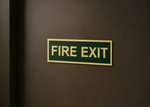 DUROSIGN FIRE EXIT SIGN | 5MM PVC WITH GLOW IN DARK MEDIA HIGH RESOLUTION PRINT MEDIA | STRONG MOUNTING | SELF ADHESIVE | OUTDOOR | INDOOR | WALL | SIGN BY DUROSIGN
