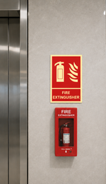 DUROSIGN FIRE EXTINGUISHER SIGN | 5MM PVC WITH GLOW IN DARK MEDIA HIGH RESOLUTION PRINT MEDIA | STRONG MOUNTING | SELF ADHESIVE | OUTDOOR | INDOOR | WALL | SIGN BY DUROSIGN