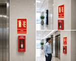 DUROSIGN FIRE EXTINGUISHER SIGN | 5MM PVC WITH GLOW IN DARK MEDIA HIGH RESOLUTION PRINT MEDIA | STRONG MOUNTING | SELF ADHESIVE | OUTDOOR | INDOOR | WALL | SIGN BY DUROSIGN
