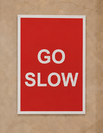 DUROSIGN GO SLOW PARKING-SIGN | 5MM PVC WITH RETRO REFLECTIVE GRAPHICS | HIGH RESOLUTION PRINT GRAPHICS |  STRONG MOUNTING | SCREWS PROVIDED | OUTDOOR | INDOOR | WALL | MOUNT | PARKING-SIGN BY DUROSIGN