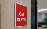 DUROSIGN GO SLOW PARKING-SIGN | 5MM PVC WITH RETRO REFLECTIVE GRAPHICS | HIGH RESOLUTION PRINT GRAPHICS |  STRONG MOUNTING | SCREWS PROVIDED | OUTDOOR | INDOOR | WALL | MOUNT | PARKING-SIGN BY DUROSIGN