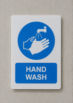 DUROSIGN HAND WASH | 5 MM ACRYLIC SIGN | HIGH RESOLUTION PRINT MEDIA | STRONG MOUNTING | SELF ADHESIVE | OUTDOOR | INDOOR | WALL | SIGN
