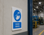 DUROSIGN HAND WASH | 5 MM ACRYLIC SIGN | HIGH RESOLUTION PRINT MEDIA | STRONG MOUNTING | SELF ADHESIVE | OUTDOOR | INDOOR | WALL | SIGN