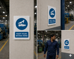DUROSIGN KEEP YOUR SHOES HERE | 5 MM ACRYLIC SIGN | HIGH RESOLUTION PRINT MEDIA | STRONG MOUNTING | SELF ADHESIVE | OUTDOOR | INDOOR | WALL | SIGN BY DUROSIGN